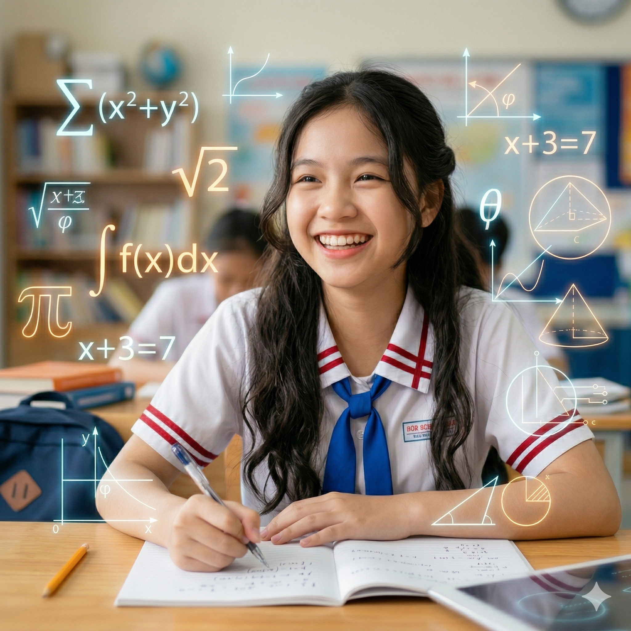 Học sinh HappyMath hào hứng giải toán tư duy